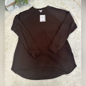 LulaRoe brown Erin shirt long sleeve size medium